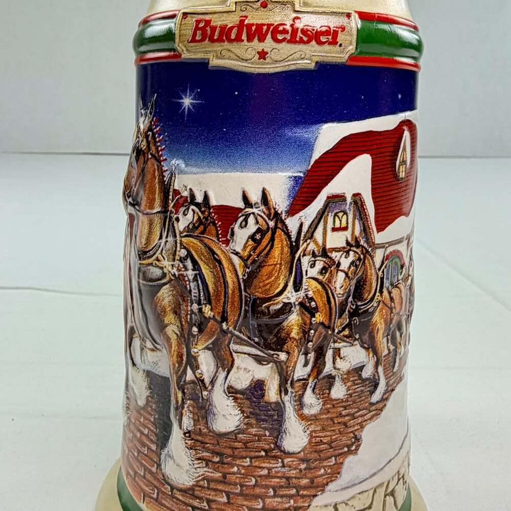 Budweiser 1998 Grant's Farm Holiday Beer Stein CS343